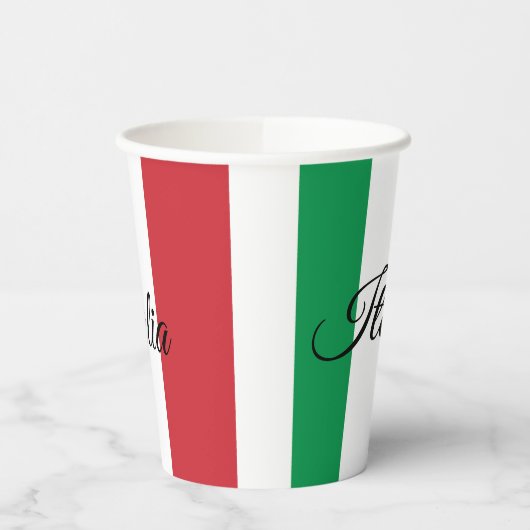 Italienische Flag Papier Becher & Italien Party / (Links)