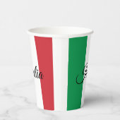 Italienische Flag Papier Becher & Italien Party /  (Rechts)
