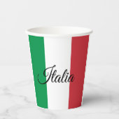 Italienische Flag Papier Becher & Italien Party /  (Vorderseite)