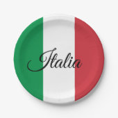 Italienische Flag Papier Teller / Italien Party / (Vorderseite)