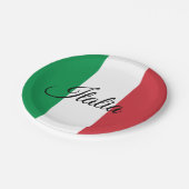 Italienische Flag Papier Teller / Italien Party / (Schrägansicht)