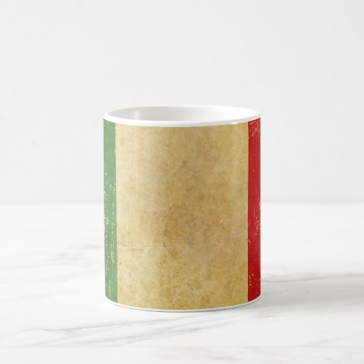 Italienische Flag Vintag Grunge Design Tasse (Mittel)