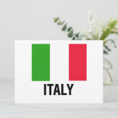ITALIENISCHE FLAGE EINLADUNG (Stehend Vorderseite)