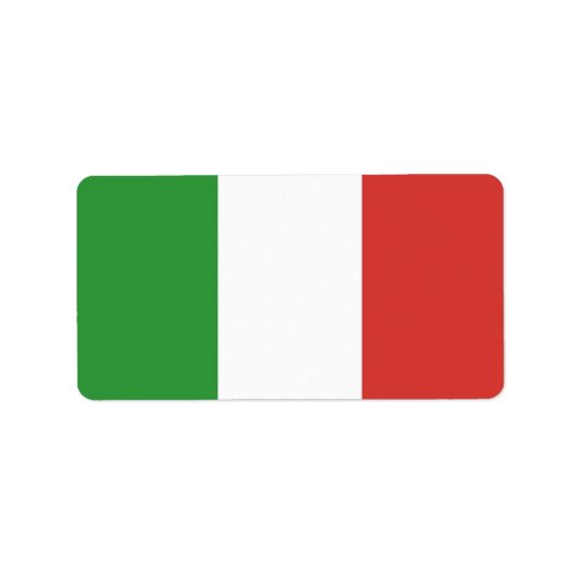 Italienische Flagge Adressaufkleber (Vorne)