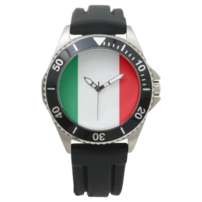 Italienische Flagge Armbanduhr (Vorderseite)