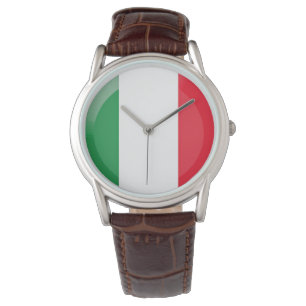 Italienische Flagge Armbanduhr