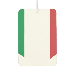 Italienische Flagge auf einem bewölkten Autolufterfrischer