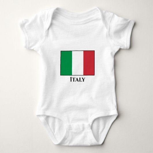 Italienische Flagge Baby Strampler (Vorderseite)