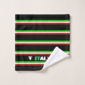 Italienische Flagge Badhandtuch Set (Waschlappen)