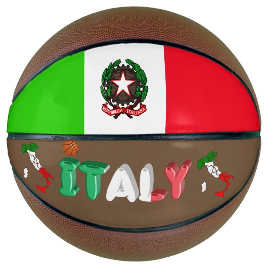 Italienische Flagge Basketball (Vorderseite)