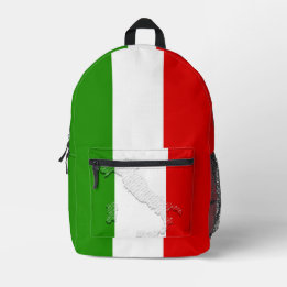 Italienische Flagge Bedruckter Rucksack
