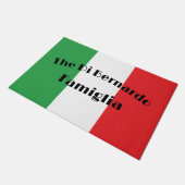 Italienische Flagge Bella Italia Familien Begrüßun Fußmatte (Schrägansicht)