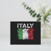 Italienische Flagge beschädigt - italienische Flag Postkarte (Stehend Vorderseite)