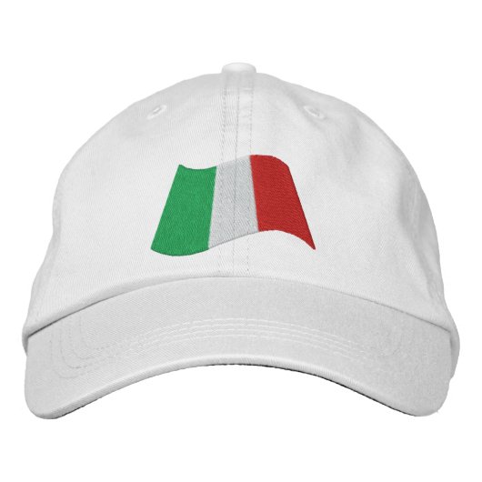 Italienische Flagge Bestickte Kappe (Vorderseite)