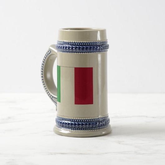 ITALIENISCHE FLAGGE BIERGLAS (Vorderseite Links)