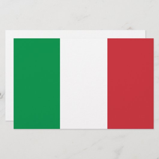 Italienische Flagge Briefpapier (Vorne/Hinten)