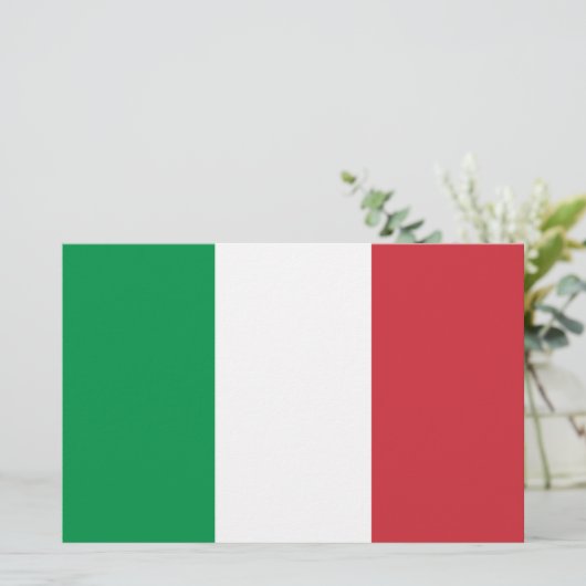 Italienische Flagge Briefpapier (Stehend Vorderseite)