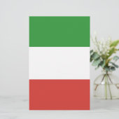 Italienische Flagge Briefpapier (Stehend Vorderseite)