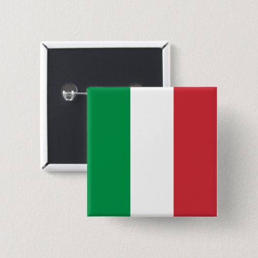Italienische Flagge Button (Vorne & Hinten)