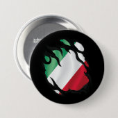 Italienische Flagge Button (Vorne & Hinten)