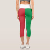 Italienische Flagge Capri Leggings (Rückseite)