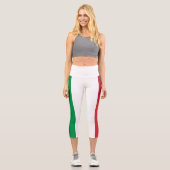 Italienische Flagge Capri Leggings (Vorderseite)