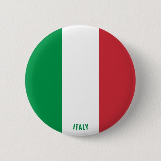 Italienische Flagge Charming Patriotic Button (Vorderseite)
