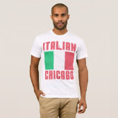 Italienische Flagge Chicago T-Shirt (Vorne ganz)