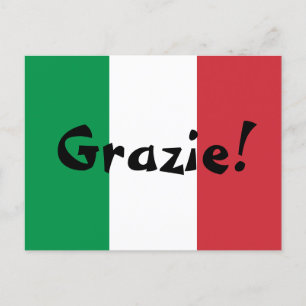 Italienische Flagge Danke Postkarte