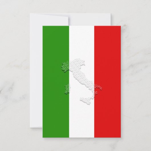 Italienische Flagge Dankeskarte (Vorderseite)