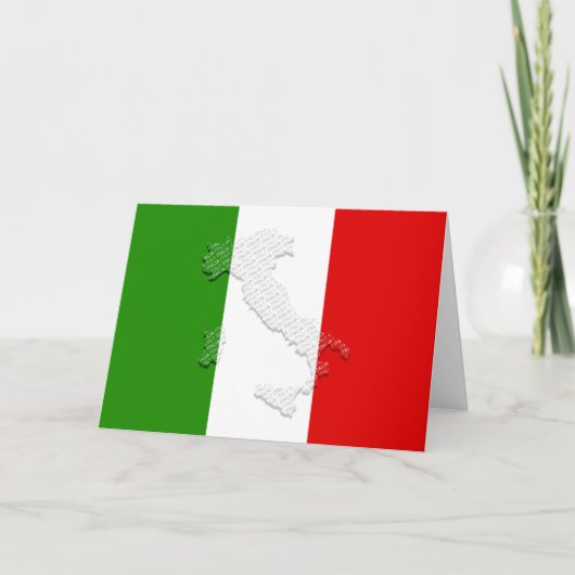Italienische Flagge Dankeskarte (Vorderseite)