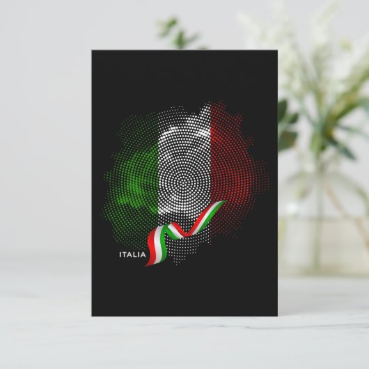 Italienische Flagge Dankeskarte (Stehend Vorderseite)