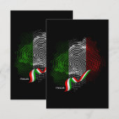 Italienische Flagge Dankeskarte (Vorne/Hinten)