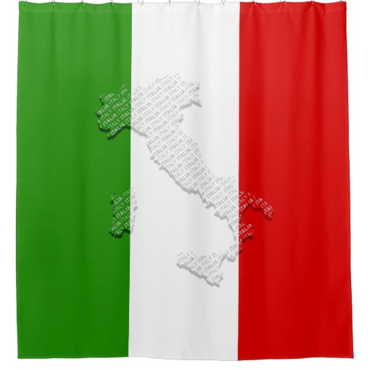 Italienische Flagge Duschvorhang (Vorderseite)