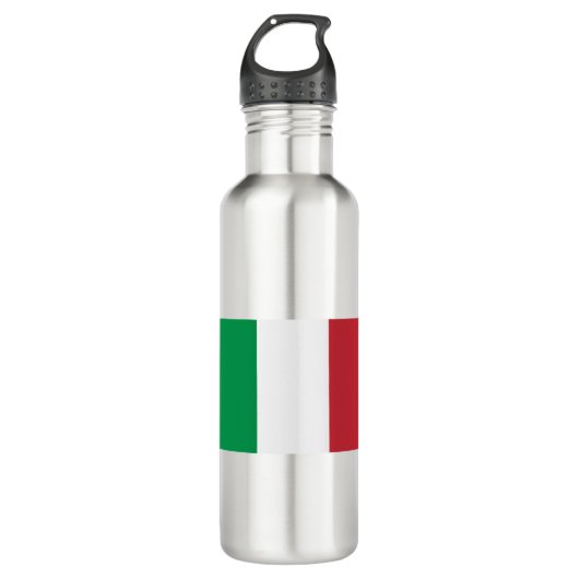Italienische Flagge Edelstahlflasche (Vorderseite)