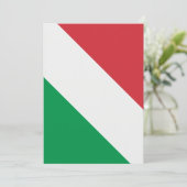 Italienische Flagge Einladung (Stehend Vorderseite)