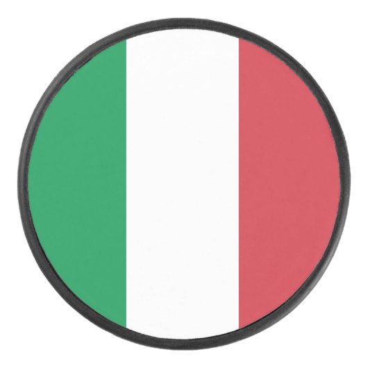 Italienische Flagge Eishockey Puck (Vorderseite)