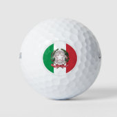 Italienische Flagge, Emblem & Golfplatz Italien / Golfball (Vorderseite)