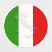 Italienische Flagge Etiketten (Design 2)