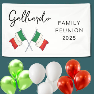 Italienische Flagge Familientreffen  Banner