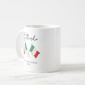 Italienische Flagge Familienzusammenkunft Kaffeetasse (Vorderseite Links)