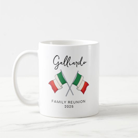 Italienische Flagge Familienzusammenkunft Kaffeetasse (Links)