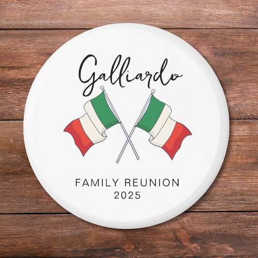 Italienische Flagge Familienzusammenkunft  Magnet