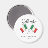 Italienische Flagge Familienzusammenkunft  Magnet (Vorderseite/Rückseite)