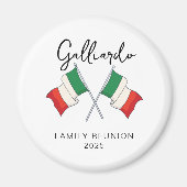 Italienische Flagge Familienzusammenkunft  Magnet (Vorne)