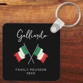 Italienische Flagge Familienzusammenkunft  Schlüsselanhänger (Rückseite)