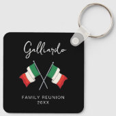 Italienische Flagge Familienzusammenkunft  Schlüsselanhänger (Rückseite)