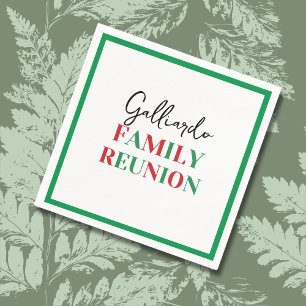 Italienische Flagge Familienzusammenkunft  Serviette