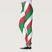 Italienische Flagge Farben diagonal gestreift Leggings (Links)