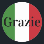 Italienische Flagge färbt Italien grünes weißes Runder Aufkleber<br><div class="desc">Fertigen Sie mit jedem möglichem Text besonders an oder verlassen Sie freien Raum.</div>